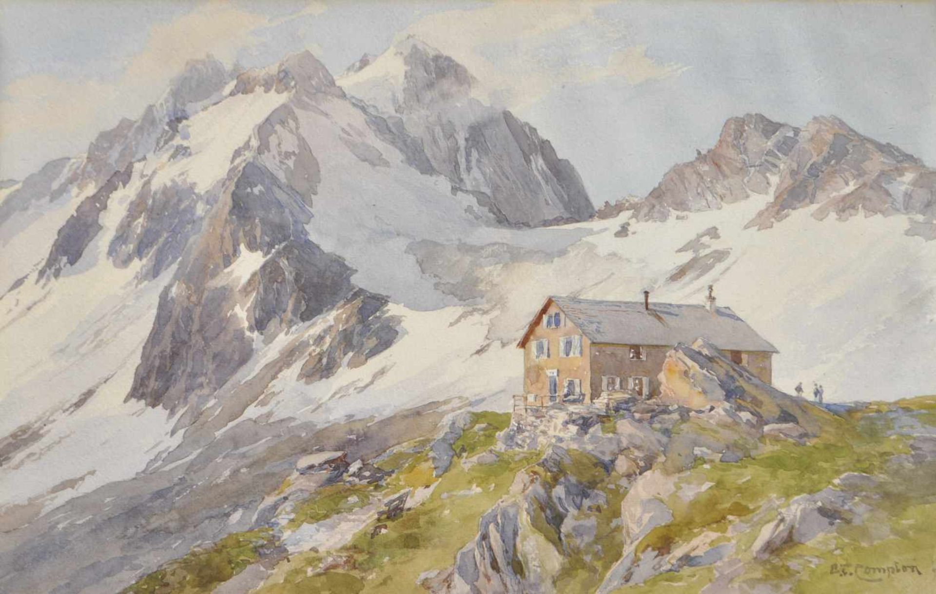 Edward Theodore Compton (London 1849  Feldafing am Starnberger See 1921)Payerhütte am Ortler;