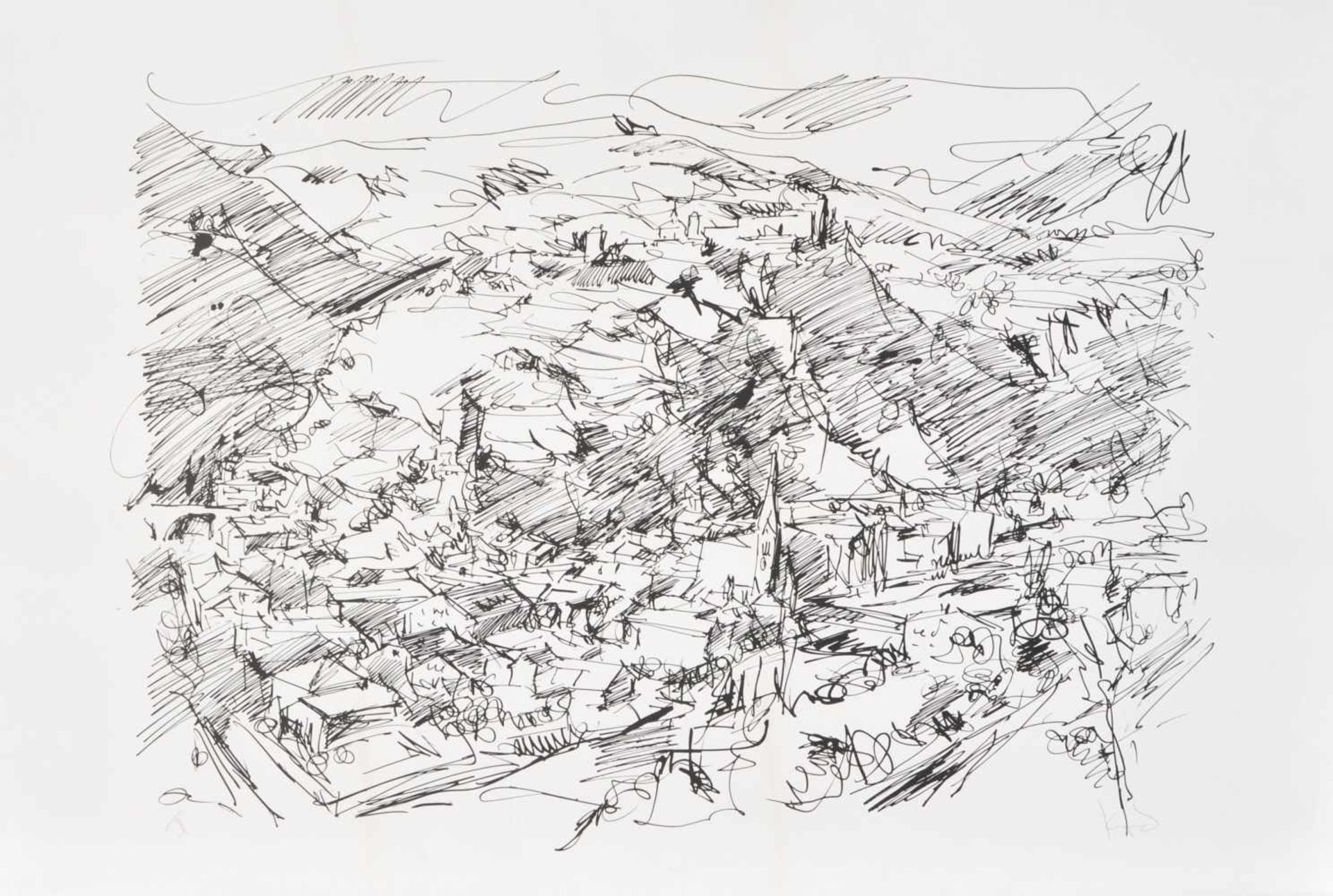 Lesley de Vries (Paraguay 1926  Bozen/Bolzano 2012)Klausen II, um 1980;Lithografie, 70 x 100 cm