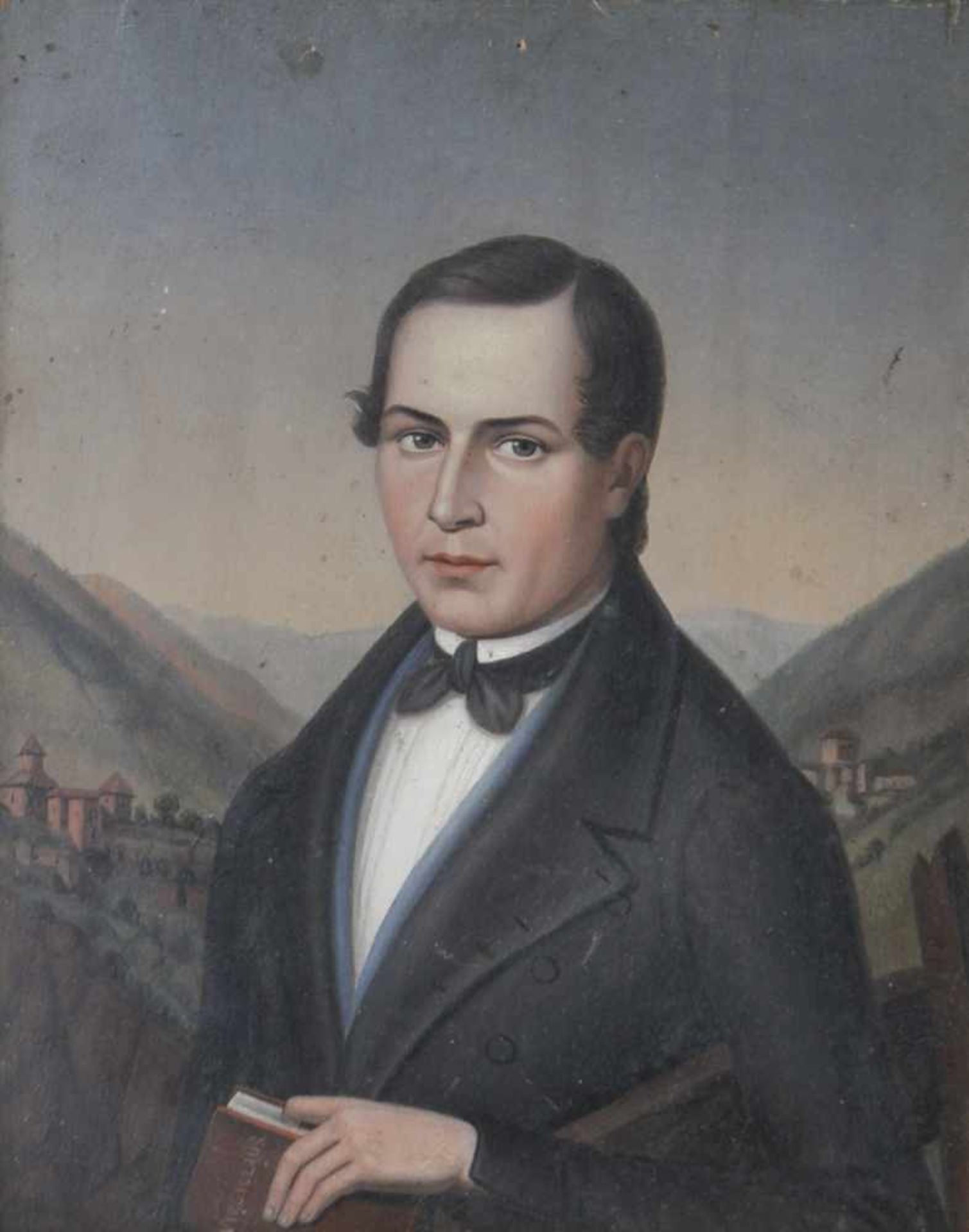 Michael Andersag (Pawigl/Lana 1799  Reseca, USA 1864)Porträt eines Meraner Bürgers, 1843;Öl auf