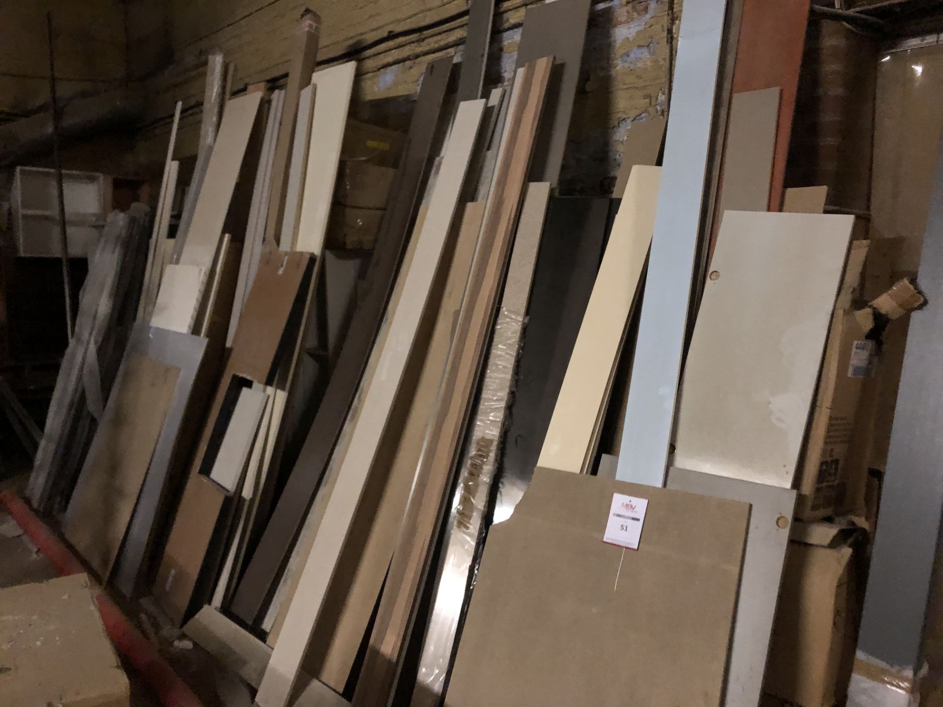 Quantity of Assorted Laminated Panels and Kitchen Doors (as photographed).