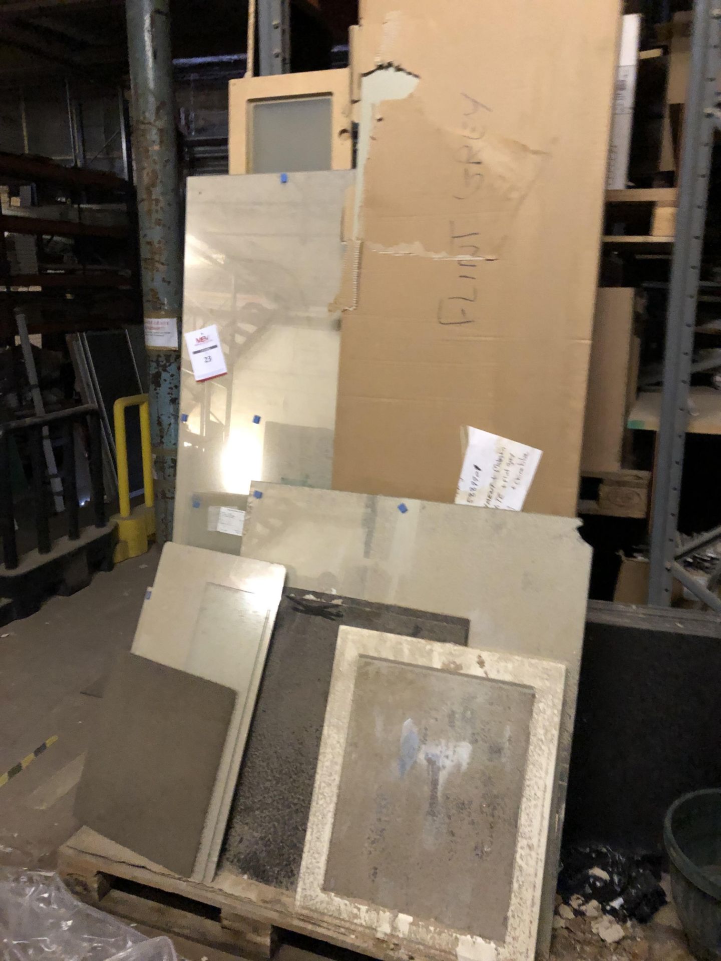 Quantity of various mirrors and assorted timber panels