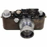 Leica III (F) with Summitar 2/5 cm, 1934Leitz, Wetzlar. No. 145169, black-chromed, top plate new,