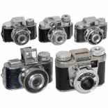 Lot of 16mm Subminiature Cameras1) Toyo Kogaku, Japan. Mighty, c. 1948, "Made in occupied Japan",