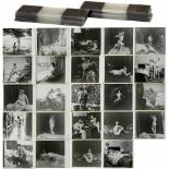 24 Nude Stereo Glass Slides, c. 1900-1910Size 2,9 x 9,6 cm (1 1/7 x 3 ¾ in.), black-and-white