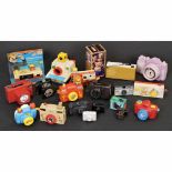 20 Non-CamerasBear with flash camera, several Fisher Price cameras, clock, radios, musical clocks,