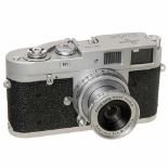 Leica M1 with Elmar 3,5/5 cm, 1963Leitz, Wetzlar. No. 1074459, version with lever rewind,