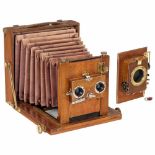 English Field Camera with Stereo Lenses, c. 1890Unmarked, presumably Germany for the English market,