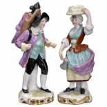 Figural Porcelain Group of LanternistDepicting magic lanternist with his companion. Height of the