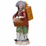 Porcelain Figure of a Magic Lanternist by Meissen, c. 1905Savoyard with magic lantern on his back