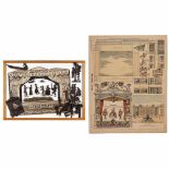2 Paper Toy Theater from France, c. 19001) Imagerie d’Epinal, "Petit Theatre", sheet no. 98, size 15