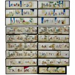 17 French Lantern Slides, c. 1840-505 large strip slides, 4 x 14 ½ in., 11 strip slides, 3 1/3 x