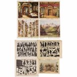 Peep-Show Perspective Views and Shadow Figure Sheets, c. 1890-1910Approx. 15 French peep-show views,