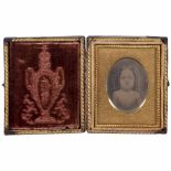 Small Daguerreotype (Portrait of Child), c. 1845-50Anonymous, 1/9 plate, visible image 1 2/5 x 1 ½