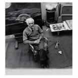 Reinhart Wolf (1930-1988)"Max Ernst", artist, 1954. Silver print 23 x 24 cm, on Agfa paper, signed.