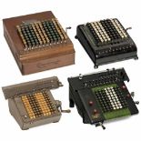 4 Mechanical Calculating Machines1) Rheinmetall model D Ic, full keyboard, 1926 onwards. - 2)