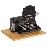 Siemens Reperforator T.loch. 12a, c. 1955Paper-tape puncher for 5 rows, full keyboard, electric-