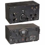 2 American Communication Receivers1) Federal DX - Type 58, 4 tubes, broadcast, battery, for external