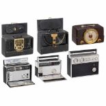 6 Zenith Portable Radio ReceiversChicago Radio Lab, USA. 1) Trans-Oceanic Royal 7000-1, transistors,