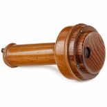 Bell-Type Telephone, c. 1880Unmarked, butterstamp telephone, turned softwood, for speaking and