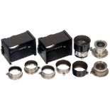 Leitz Screw-Mount Lenses and Lens HoodsLeitz, Wetzlar. 1) Summaron 3,5/3,5 cm, no. 1283459. (3–4/