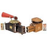 2 Tin Toy Projectors "Durotone" and "Mickey Mouse"1) Durable Toy and Novelty Corp., New York. "