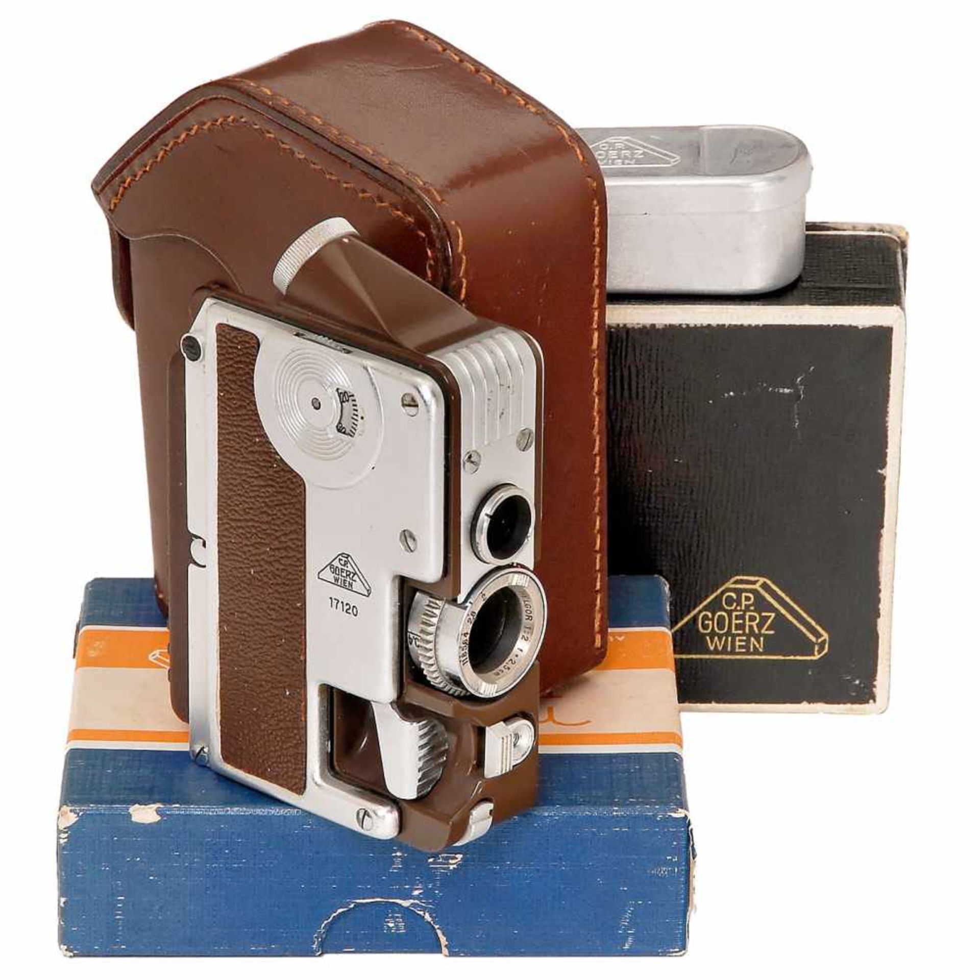 Goerz Minicord (I), 1951C.P. Goerz, Vienna. Subminiature TLR camera for 10 x 14 mm on 16mm film, no.