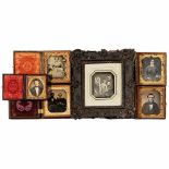 Daguerreotypes and Ambrotypes4 daguerreotypes. One 1/8 plate and three 1/6 plate. With cases (two