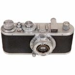 Leica Standard with Elmar 3,5 cm, 1939Leitz, Wetzlar. No. 329316, chrome, standardized lens mount (