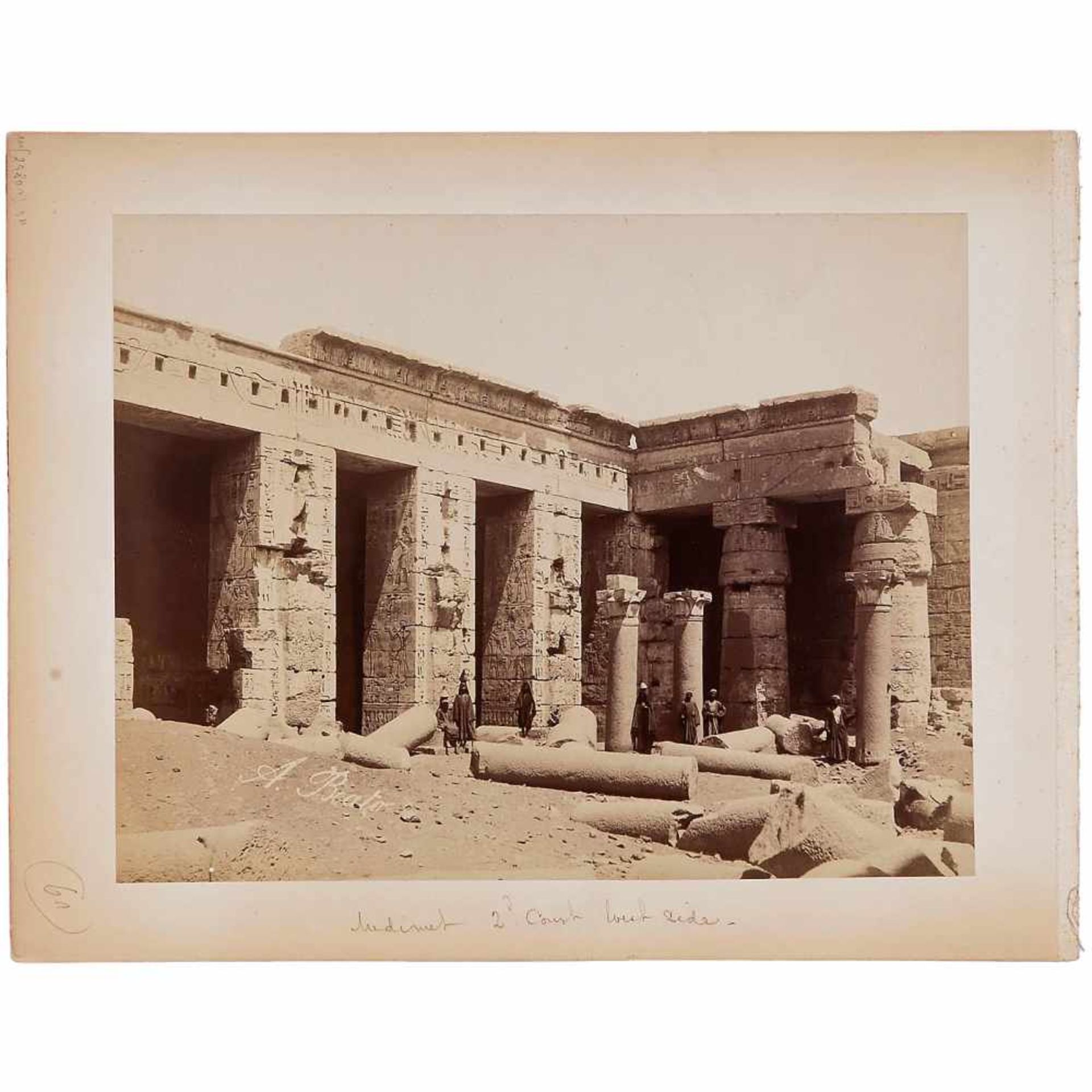 Felice A. Beato (1832–1909)"Harbor Gate of the Ptolemies" (sic!), c. 1870–80, 2 albumen photographs, - Bild 2 aus 3