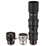 3 Lenses with Arriflex-St Mount1) Carl Zeiss. Distagon 2,8/32 mm, no. 4393319. (2+/1) – 2)