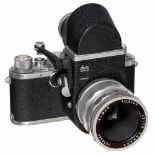 Leica IIf with Visoflex IILeitz, Wetzlar. Leica IIf, 1951, no. 451659, black-dial synchronization,
