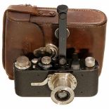 Leica I (A) with Elmar, 1929Leitz, Wetzlar. No. 14344, dimpled "mushroom" button for cable