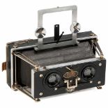 Baudry Isographe 6 x 13, c. 1940L. Baudry, Angers, France. Strut-folding stereo camera for plates of