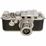 Leica IIIf with Elmar 3,5/5 cm, 1956Leitz, Wetzlar. No. 812937, chrome, version with self-timer