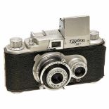 Toyocaflex 35 (Toyoca 35), 1955Tougo-do Manufacturing, Japan. No. 56945, 35mm TLR camera with direct