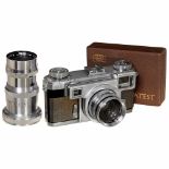 Contax IIa Set, 1950Zeiss Ikon, Stuttgart. Contax IIa, no. A52997, coupled rangefinder. With Zeiss-