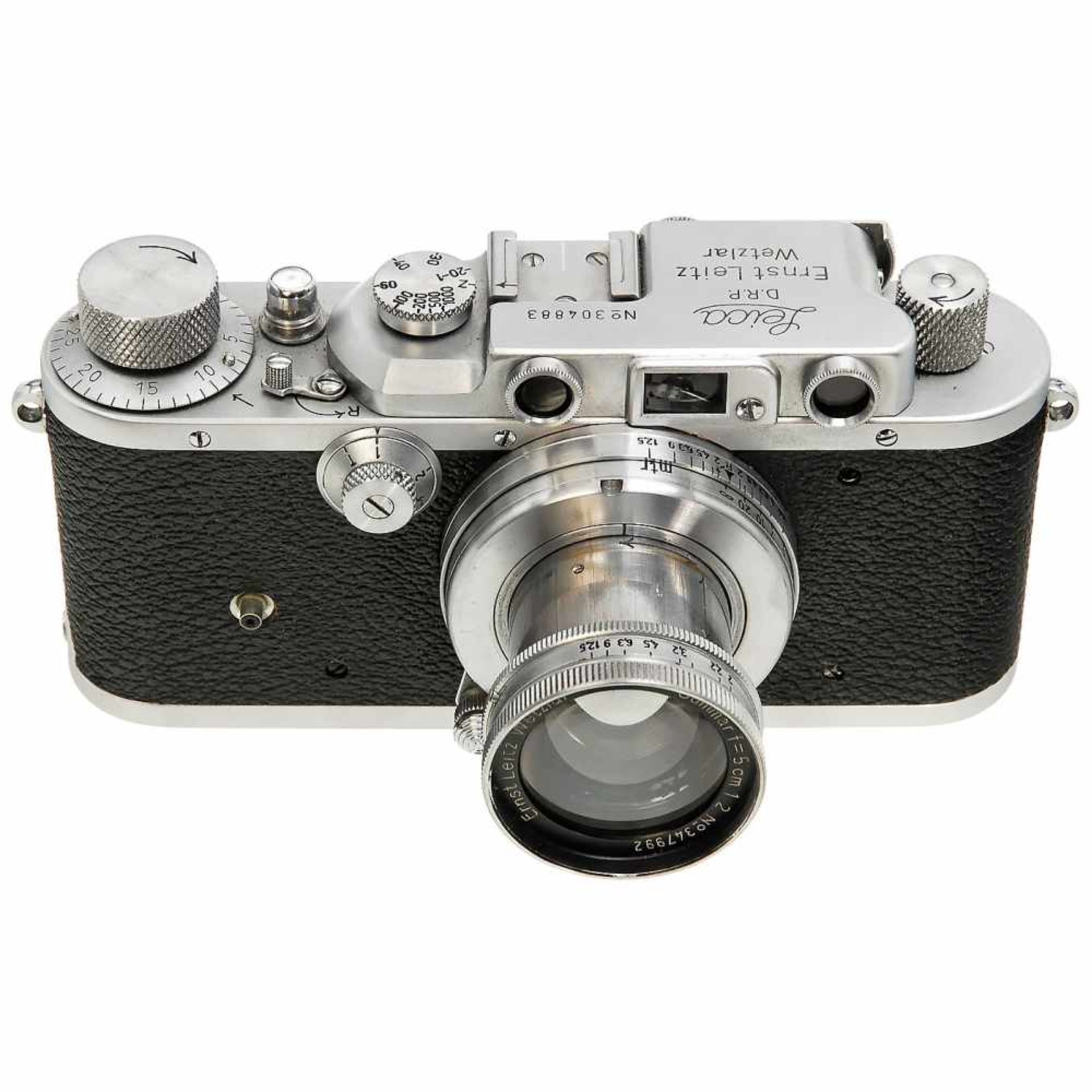 Leica IIIa (G) and IIIcLeitz, Wetzlar. 1) Leica IIIa (G), 1938, chrome, no. 304883, synchronization, - Bild 3 aus 3
