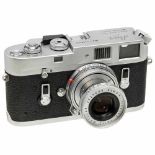 Leica M4 with Elmar 2,8/50 mm, 1969Leitz, Wetzlar. No. 1229795, chrome, Elmar 2,8/50 mm, no.