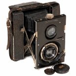 Primarette "Tessar", 1933Curt Bentzin, Görlitz. Twin-lens strut-folding camera for 4 x 6,5 cm on