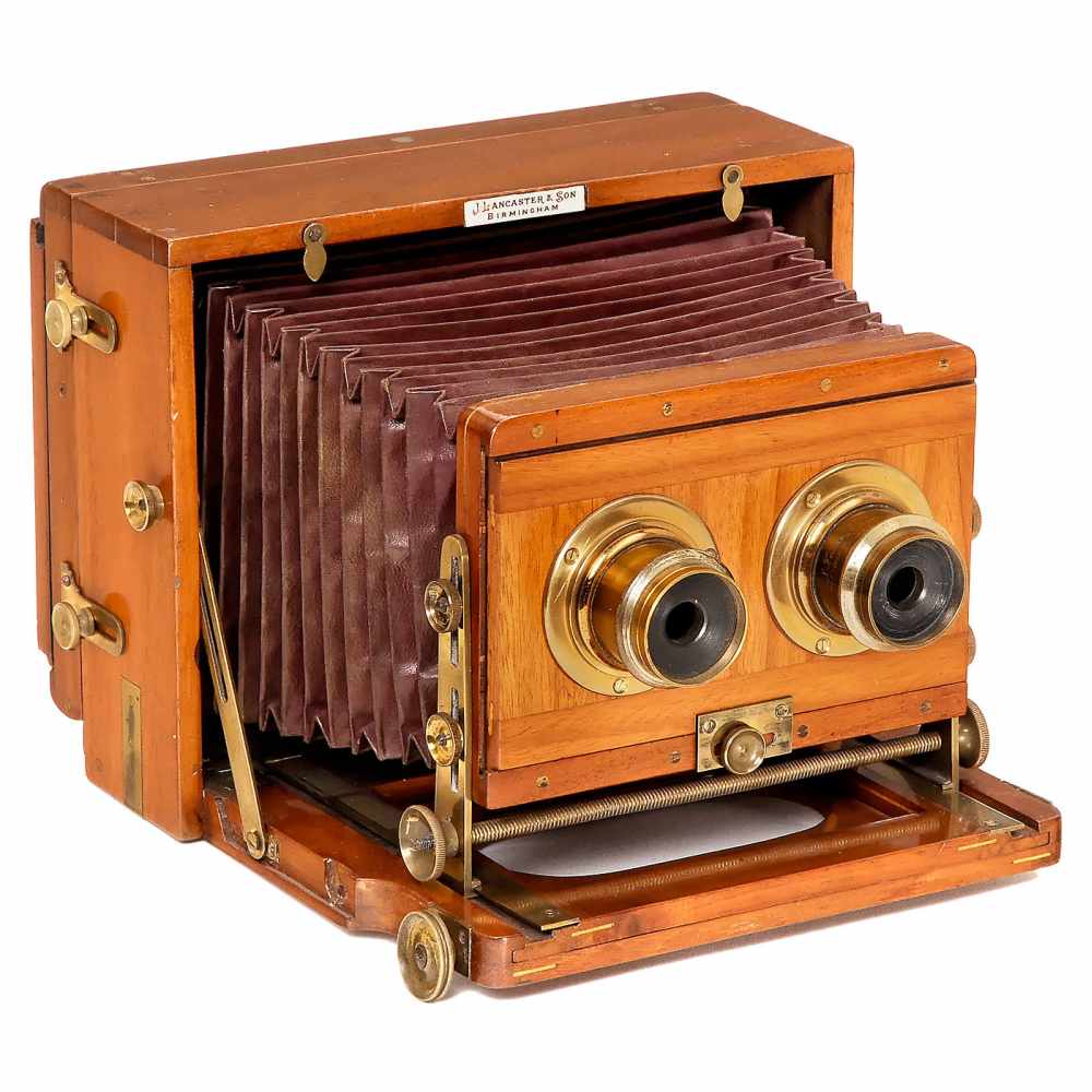Stereo Instantograph Model 422, c. 1890Lancaster & Son, Birmingham. Model 422, size 7 ¼ x 4 ½ in.,