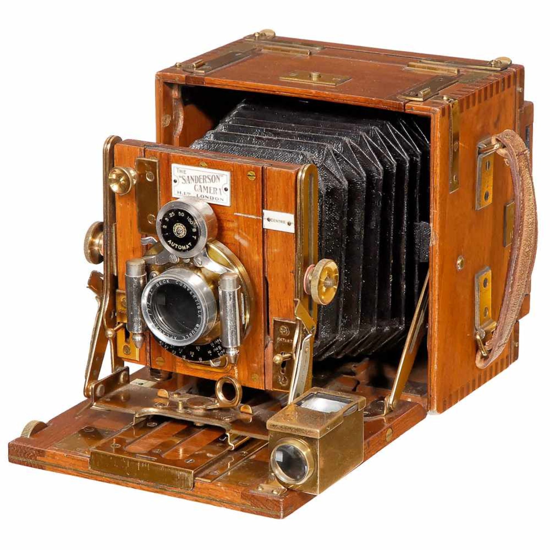 The Sanderson Tropical Hand-and-Stand Camera, c. 1920Sanderson, England. Plate size 3 ¼ x 4 ¼ in. (¼