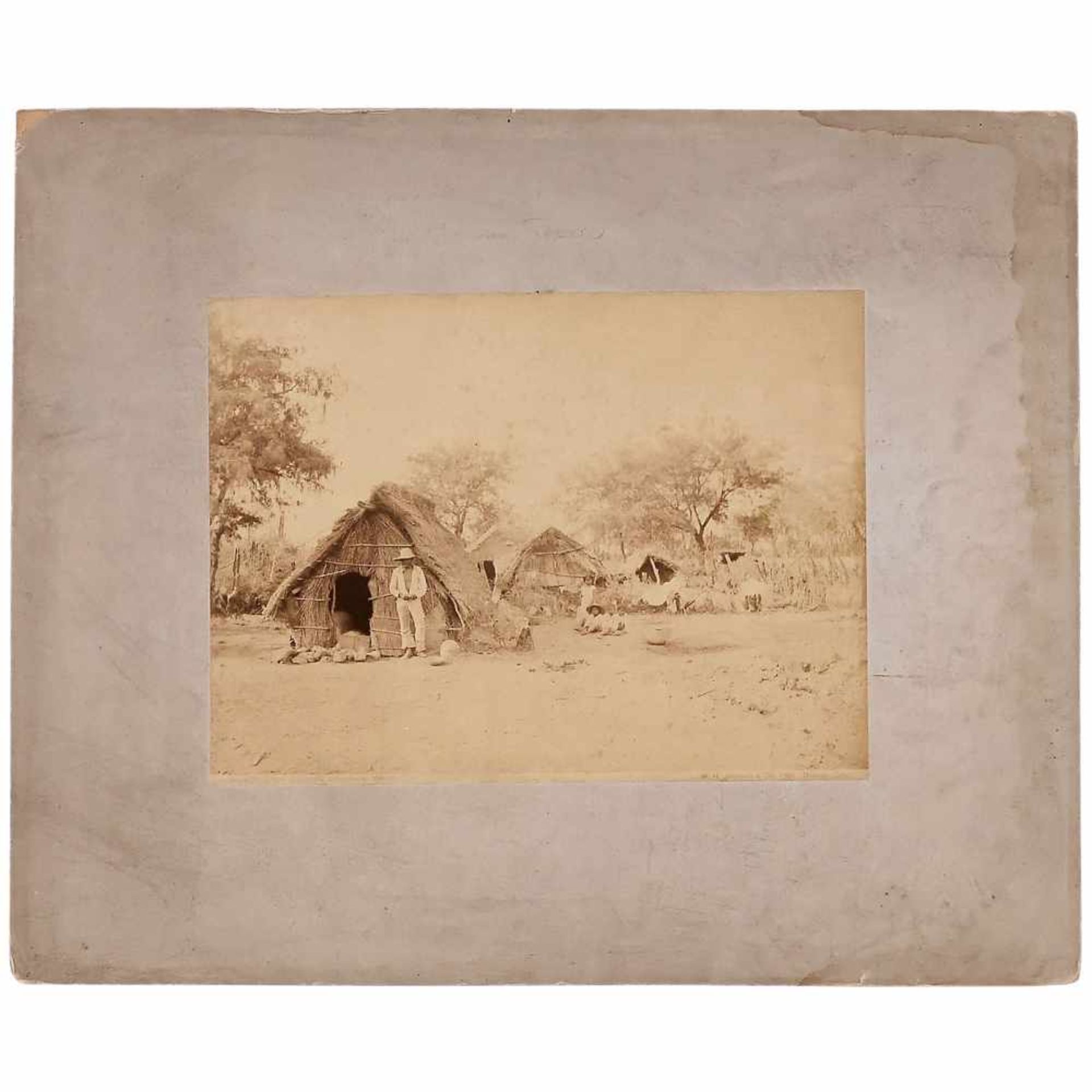 Ernst von Hesse-Wartegg (1851–1918)"Straw Cottages Salamanca, Mexico", c. 1884. Albumen print, 26