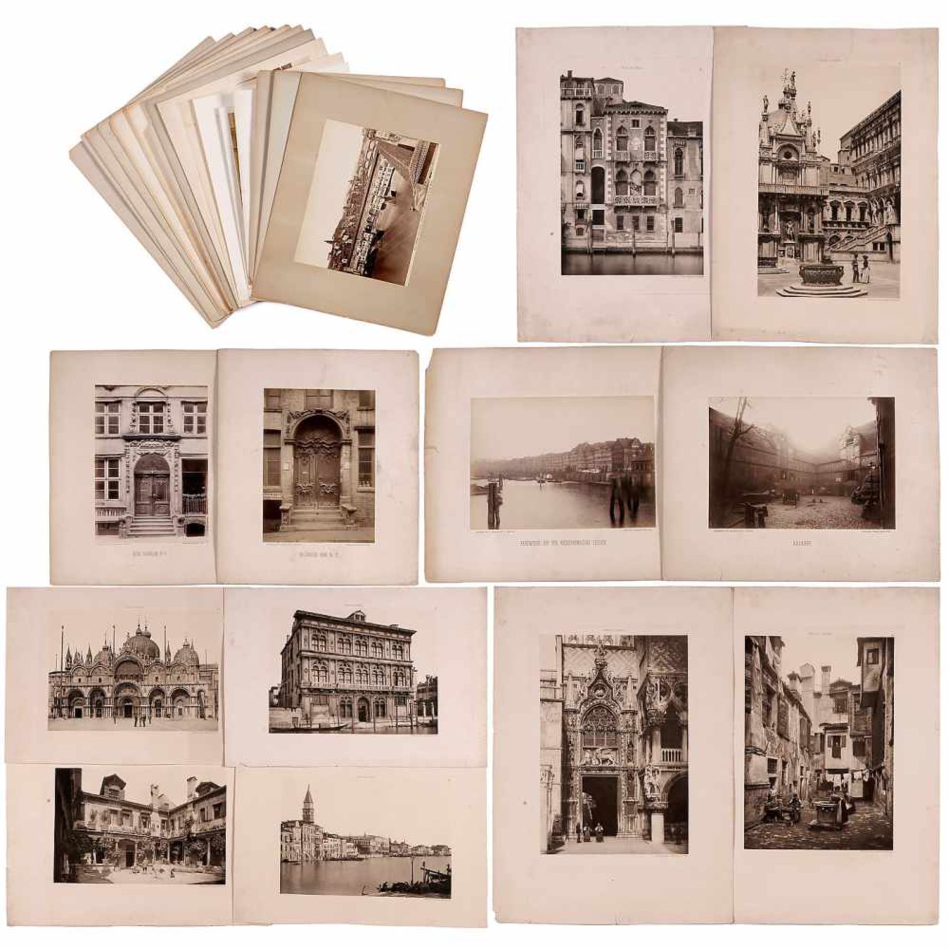 G. Koppmann & Co. and Ferdinando Ongania1) G. Koppmann & Co., Hamburg (1842–1909). 4 vintage prints,