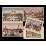 5 "Day and Night" Vues d'Optique, 1800–50Hand-colored copperplates, with pin-prick and cut-out light