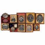 11 Daguerreotypes, c. 1845–55Presumably from England or USA, one French. 2 x ¼ plate, 5 x 1/6 plate,