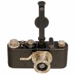 Leica I (A) with Elmar, 1929Leitz, Wetzlar. No. 24056, round accessory shoe, Elmar 3,5/50 mm. With