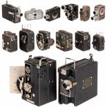 14 Movie Cameras, 1923–5010 movie cameras for 35mm, 16mm and 9,5mm film, including: Ica Kinamo, 2