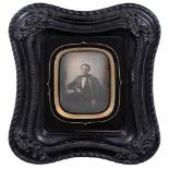 Daguerreotype by "Glenisson", c. 1850"Portraits Miniature par Glenisson, Professeur de Photographie,