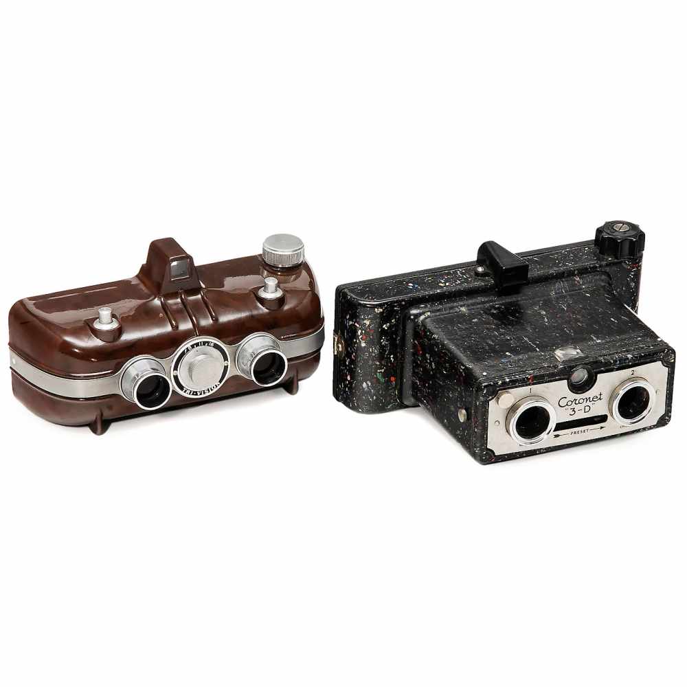 Haneel Tri-Vision, c. 1946Haneel Tri-Vision Co., Alhambra, USA. Stereo camera for rollfilm 828, with