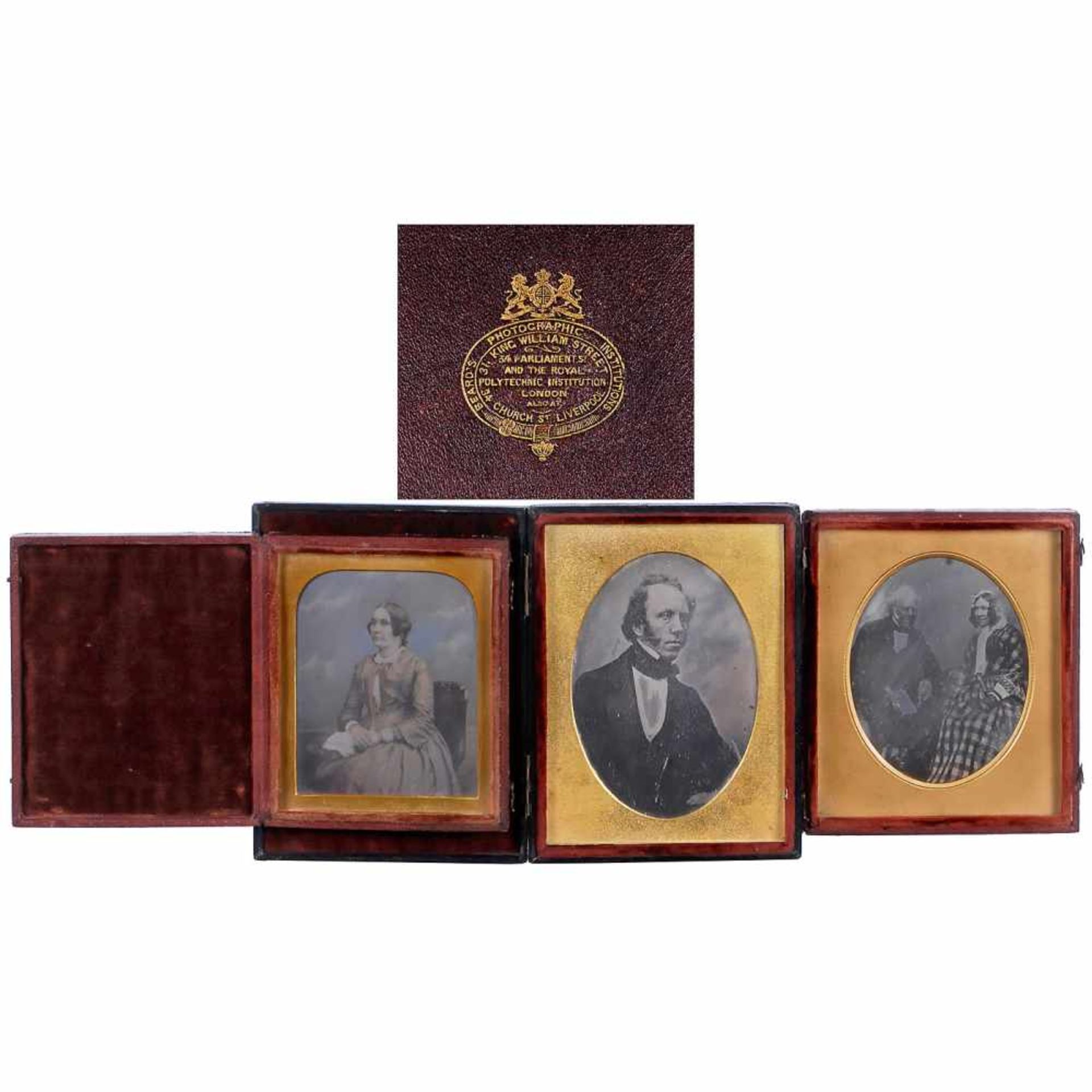 3 English Daguerreotypes by "Beard's", c. 1845Beard's Photographic Institutions London. 1) 1/6